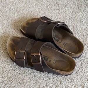Birkenstock Leather Arizona Dark Brown